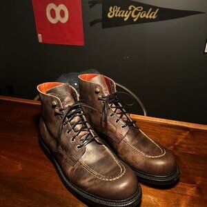 GRANT STONE BRASS BOOT IN GALLUN TETON WAXY STAG DEER SIZE 11.5 D (RETAIL: $435)